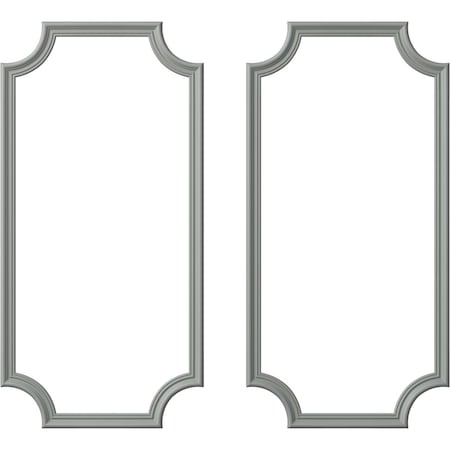 Ekena Millwork 24-in. W x 48-in. H Claremont Panel Moulding Kit Double Panel PMLKCL24X48B